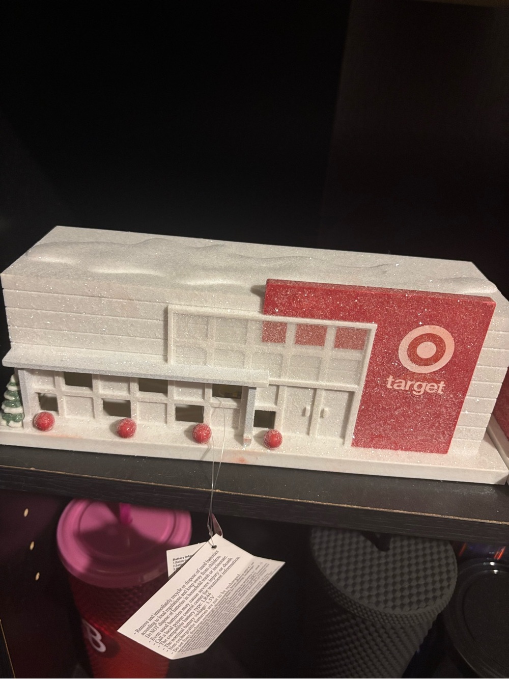 Target Glitter Store Figurine in White and Red